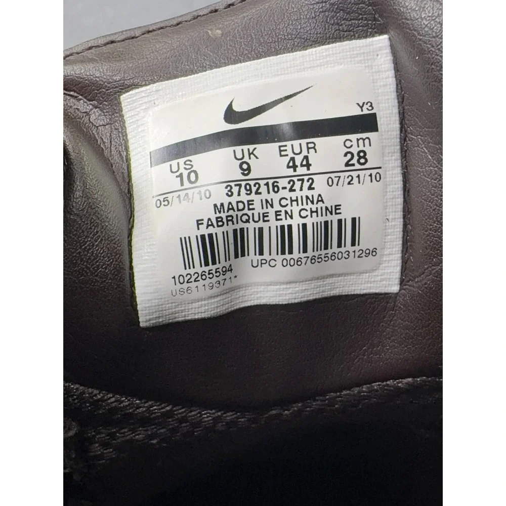 NIKE GOLF Zoom Air Tour Premium Shoes Men's Size 10 379216-272 Brown‎ Leather